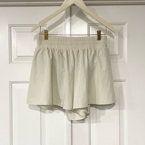 Year of Ours Cream Elastic Waist Skirt